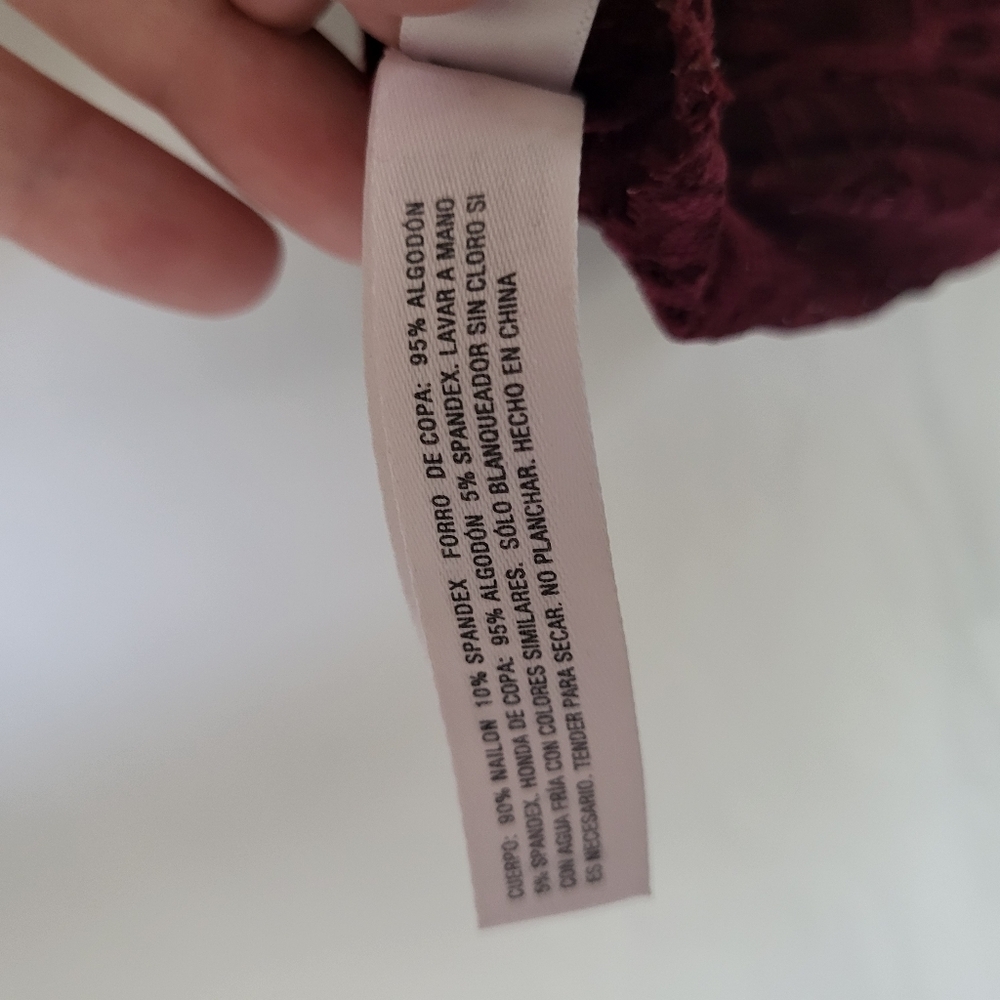 Auden L Maroon Lace Nursing Bra - Picture 11 of 11